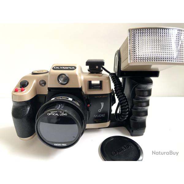 Ancien Appareil Photo Argentique OLYMPIA NK4040 + Flash Vintage 1990 R�tro
