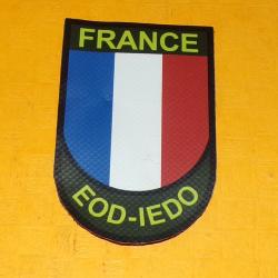TISSU  :  DRAPEAU FRANCE EOD-IEDO   Les formations en EOD (Explosives Ordnance Disposal) et IEDD (Im