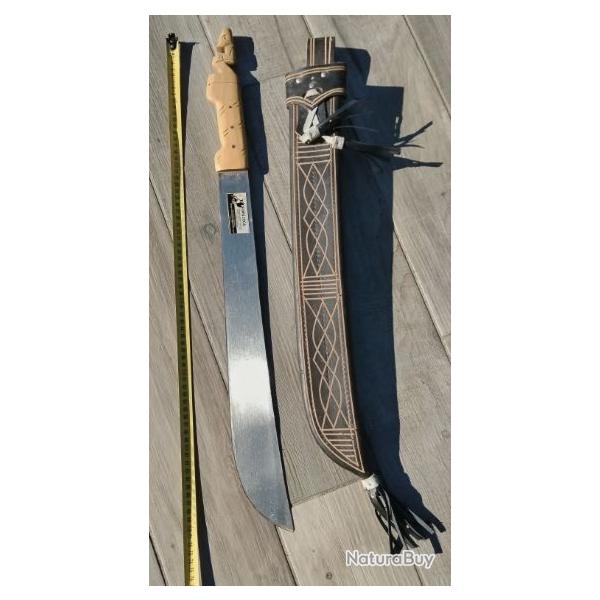 Machette avec etui cuir, r�publique dominicaine, Promedoca, lame 50cm, longueur totale 73 cm