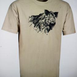 Pro hunt t-shirt big game sanglier beige