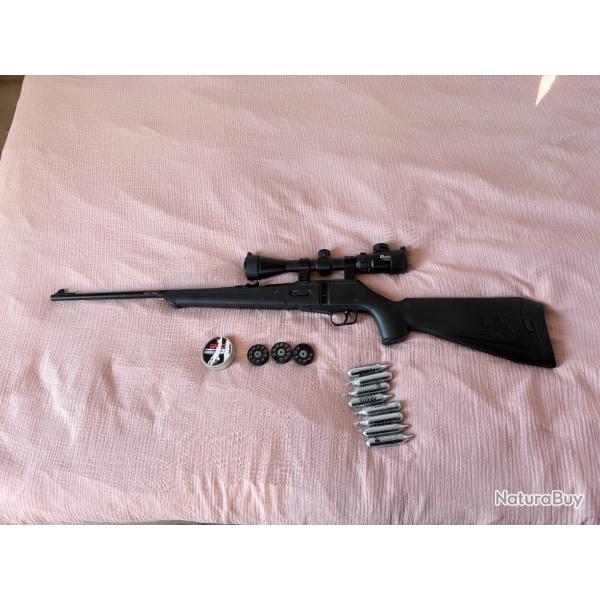carabine umarex canex 5.5mm avec lunette lumineuse 3-9x40