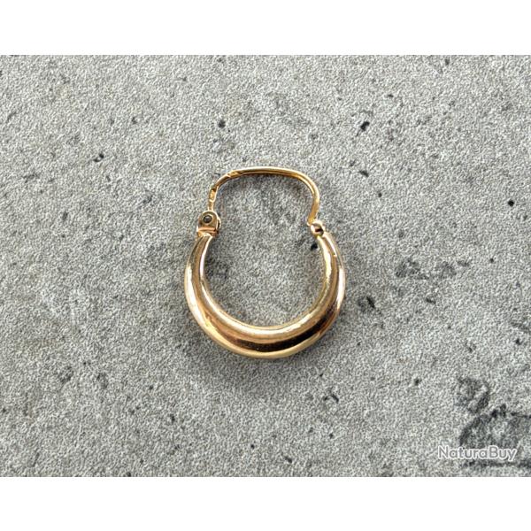 Boucle d'oreille unique en or massif 18 carats - dormeuse