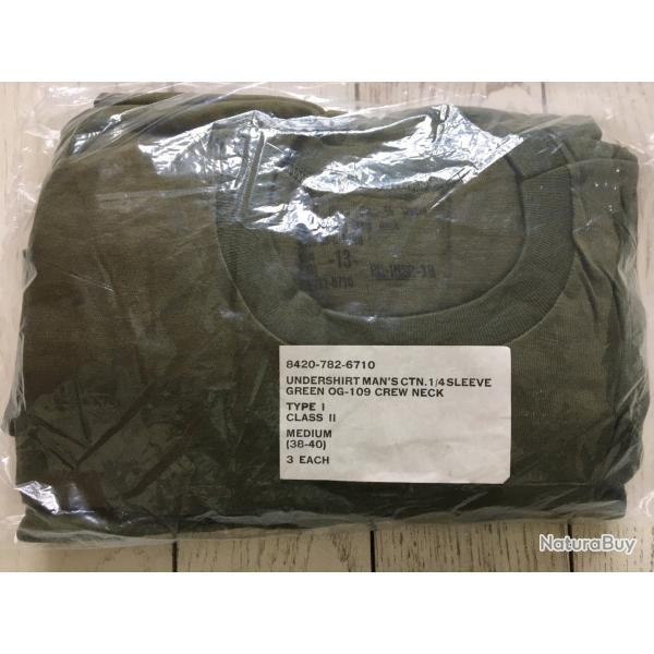 Pack de 3 tee -shirt Taille M (38-40) dat�s 68 Neuf US Army Vietnam