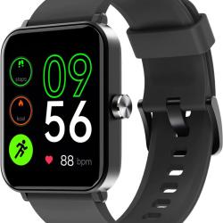 Montre Connect&eacute;e Appels Bluetooth Assistant Vocal Int&eacute;gr&eacute; Ecran 1,69" Etanche Tracker NOIR