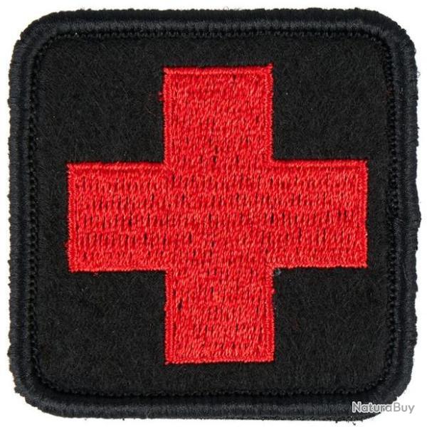 Patch "Croix Medic" 5x5cm - Noir/Rouge