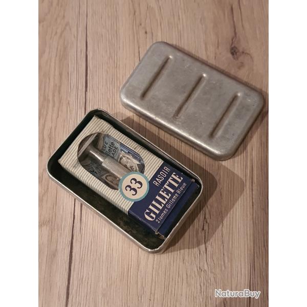 PAQUETAGE SOLDAT BOITE SAVON ET RASOIR GILLETTE DANS SON EMBALLAGE INDO ALG�RIE
