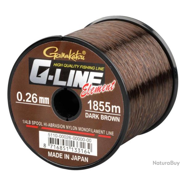 Nylon G-line Element Brown Gamakatsu 0.35mm / 9.60kg / 925m