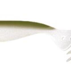 Leurre Souple Sandra 9cm Delalande Blanc dos noir t&ecirc;te rouge