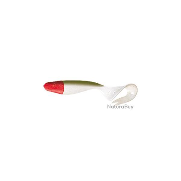 Leurre Souple Sandra 9cm Delalande Blanc dos noir t�te rouge