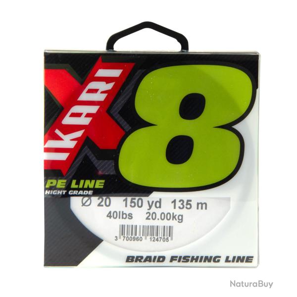Tresse Ikari 8brins chartreuse 135m 0.20mm19kg