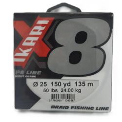 Tresse Ikari X8 Grise 135m 0.16mm/15kg