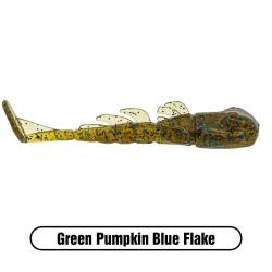 XZone Stealth Invader 3'' par 6 green pumpkin blue flake