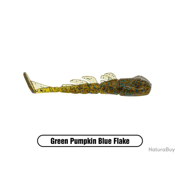 XZone Stealth Invader 3'' par 6 green pumpkin blue flake