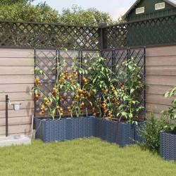 Cache-pot de jardin Gris 40 x 40 x 125,5 cm Plastique