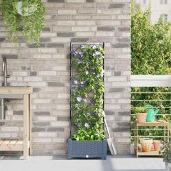 Cache-pot de jardin Gris Clair 40 x 40 x 125,5 cm Plastique