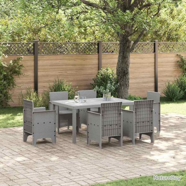 Table de Jardin Gris clair 150 x 100 x 73 cm polyrotin