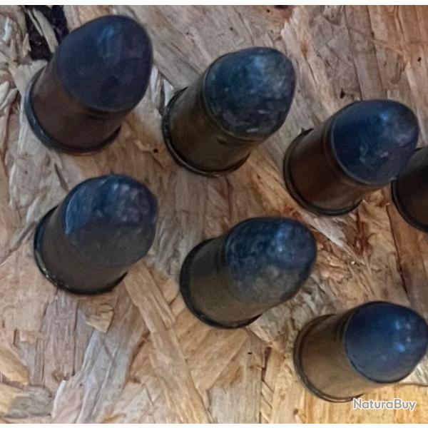 Lot de 6 munitions 11mm 1873  Poudre noire D
