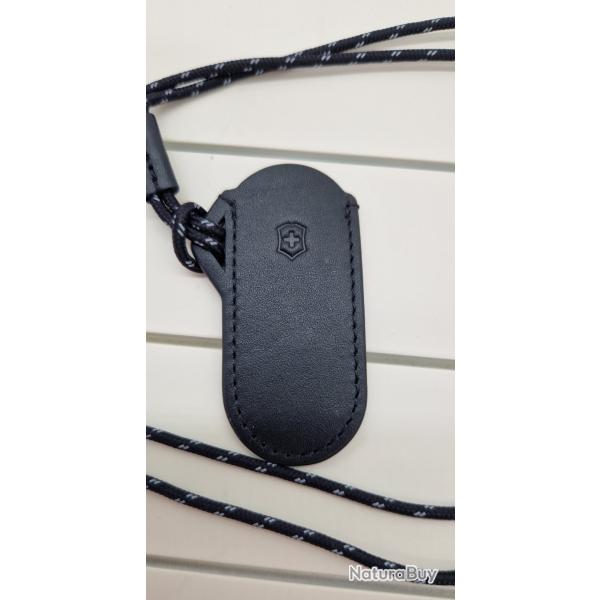 Etui VICTORINOX cuir noir 7cm