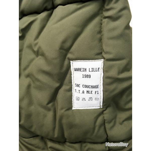 Sac de couchage militaire fran�ais TTA F1  _ Warein Lille _ 1989