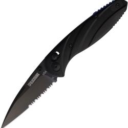 Couteau de Poche Blackhawk Officer Carry Lame Acier D2 Combo Manche Alu Noir Clip USA BHOC111BK