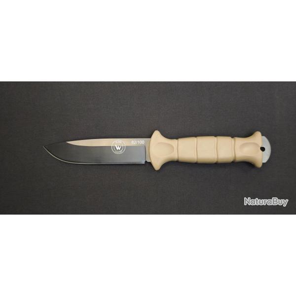 Wildsteer MT55 �dition Limit�e N�82/100 - Manche Tactipr�ne Coyote - Lame Noire PVD - �tui Kydex P.T