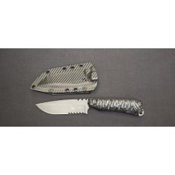 Wildsteer SKELET Micarta Noir Toxifi&eacute; - Lame Noire X46Cr13 - &Eacute;dition Limit&eacute;e N&deg;23/50 - R&eacute;f. OSKEB131