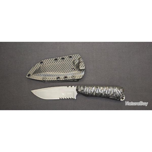 Wildsteer SKELET Micarta Noir Toxifi� - Lame Noire X46Cr13 - �dition Limit�e N�23/50 - R�f. OSKEB131