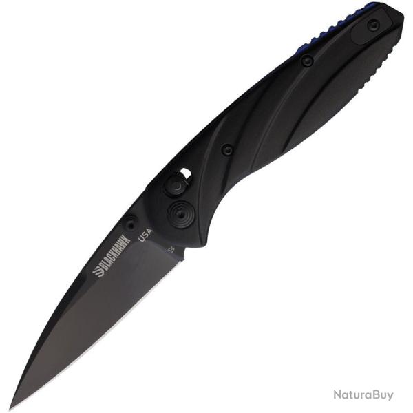 Couteau de Poche Blackhawk Officer Carry Lame Acier D2 Plain Manche Alu Noir Clip USA BHOC101BK