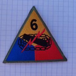 INSIGNE TISSU DE LA 6 EME DIVISION BLIND&Eacute;E U.S.