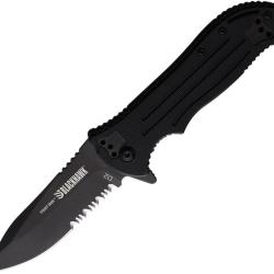 Couteau Blackhawk Point Man A/O Lame Acier D2 Combo Manche G10 Noir Linerlock Taiwan BH15PM211BK