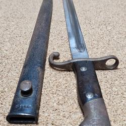 Ba&iuml;onnette pour Mauser 1909 Argentin + fourreau au num&eacute;ro
