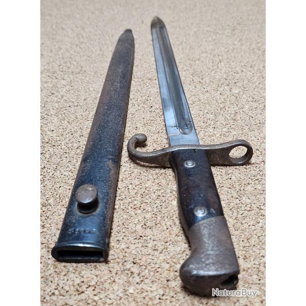 Ba�onnette pour Mauser 1909 Argentin + fourreau au num�ro
