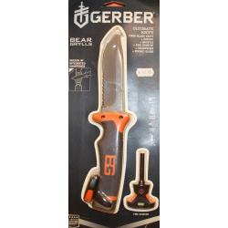 COUTEAU GERBER BEAR GRYLLS ULTIMATE KNIFE + FOURREAU ET ACCESSOIRES DE SURVIE