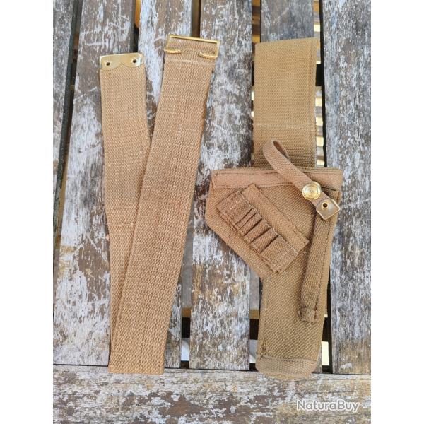 HOLSTER ANGLAIS EN TISSU BEIGE MOD�LE TANKER