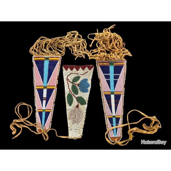 LOT 3 BANDES PERL�ES AM�RINDIENNES USA
