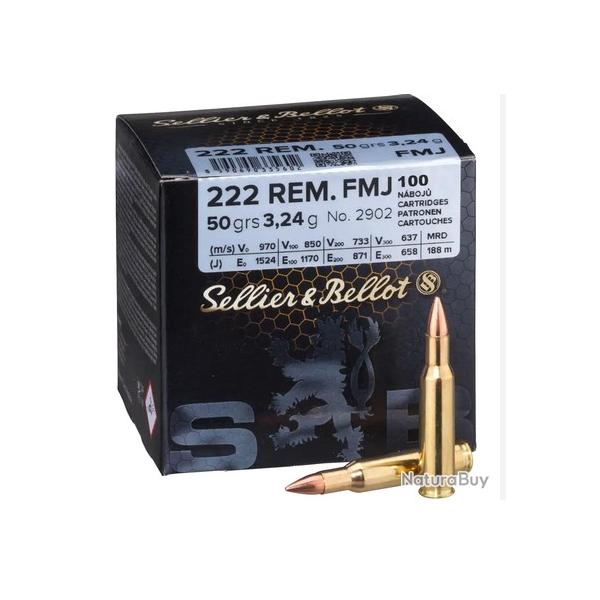 Sellier & Bellot Sellier & Bellot .222 Rem. FMJ 3,2g/50grs