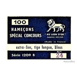 Hame&ccedil;ons bleus sp&eacute;cial concours extra fins, tige longue - Boite de 100 pi&egrave;ces