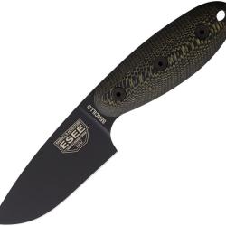 Couteau Fixe ESEE Sencillo Lame Acier A2 Manche Micarta Noir et Marron &Eacute;tui Kydex USA ESSENCILLOR