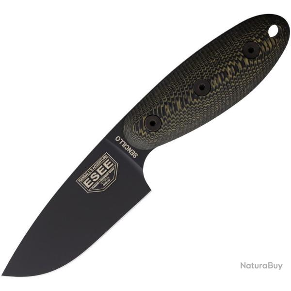 Couteau Fixe ESEE Sencillo Lame Acier A2 Manche Micarta Noir et Marron �tui Kydex USA ESSENCILLOR