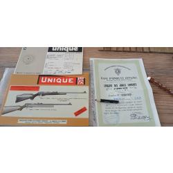 notice UNIQUE carabine modele t (dioptra ou audax)