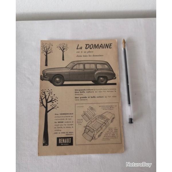 Publicit� ancienne La domaine Renault