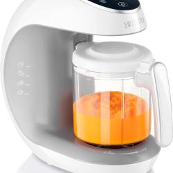 Cuiseur Mixeur Multifonctions 7-en-1 pour B&eacute;b&eacute; - Vapeur, Mixeur, Pulse, Nettoyage Automatique