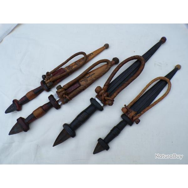 Lot de 4 poignards TEDDA du TCHAD
