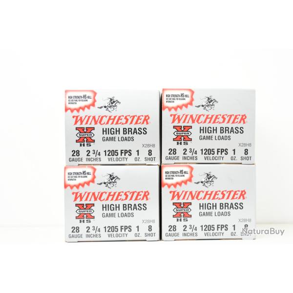 100 Cartouches Winchester High Brass calibre 28