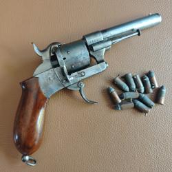 Revolver DUMONTHIER calibre 7mm &agrave; broche