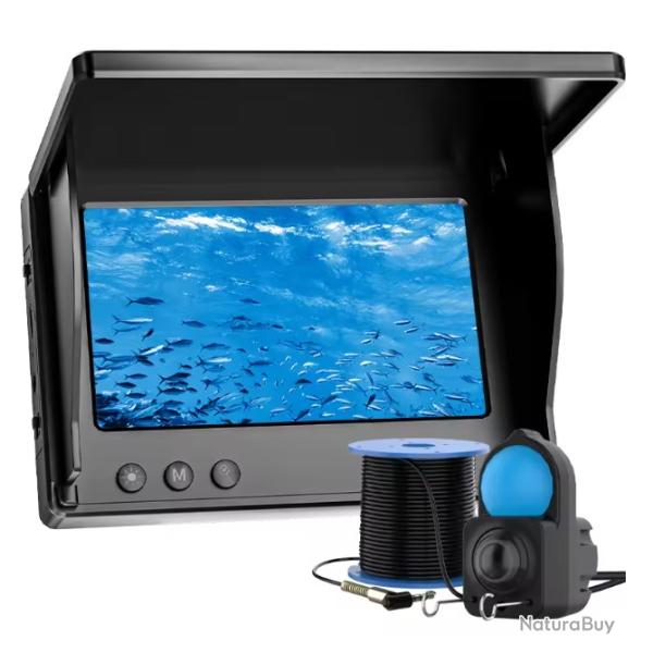 Cam�ra de P�che Sous-Marine HD 1080P - �cran 4,3" - Vision Nocturne IR - C�ble 15 m