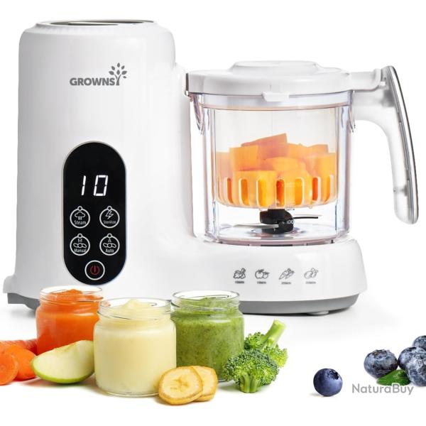 Robot Cuiseur B�b� 6 en 1, Cuisson Vapeur, Mixeur, St�rilisation,Pr�pare Pur�es & Petits Pots, BPA