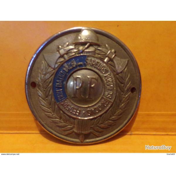 PLAQUE DE VEHICULE DE FEDERATION NATIONALE DES SAPEURS POMPIERS FRANCAIS DE LA REPUBLIQUE FRANCAISE,