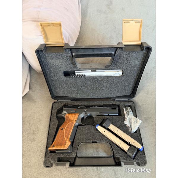 CZ Shadow 2 Black Wood 9x19 - Comme neuf - 100 cartouches - Hausse CZ Parts fibre