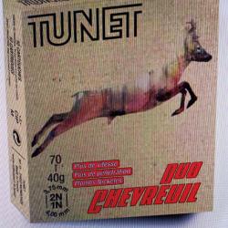Tunet duo chevreuil 1/2 m&eacute;lang&eacute; nickele 12/70 40g jupe 10 munitions